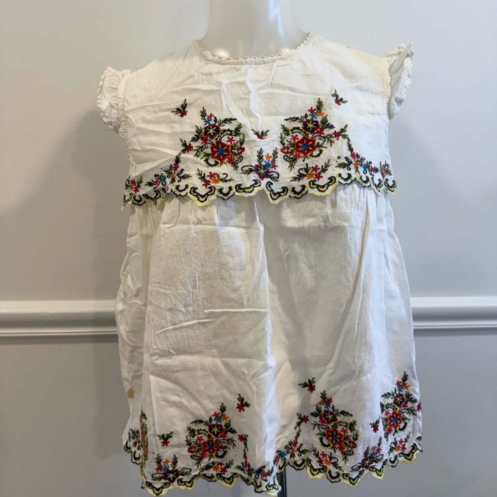 Antik Batik Cream Embroidered Blouse